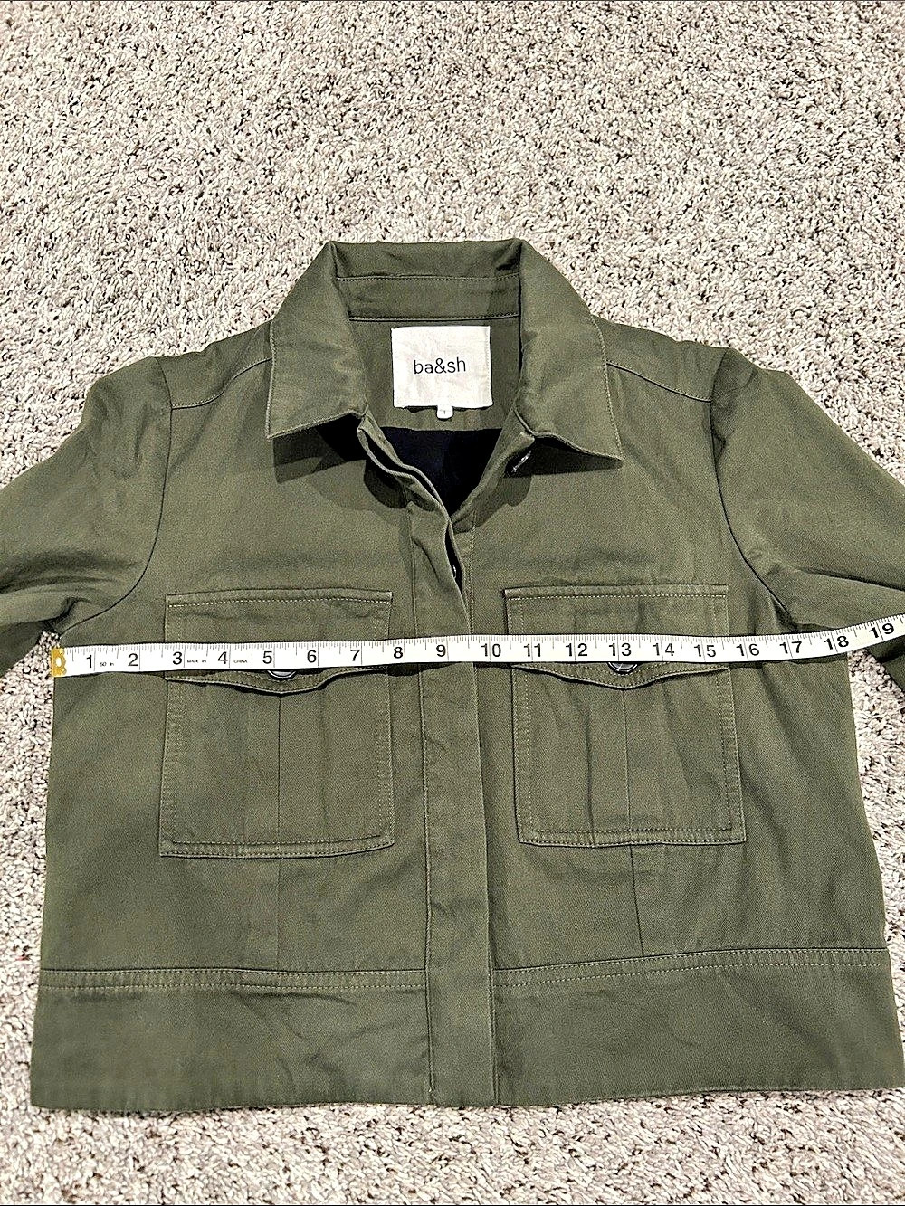 ba&sh Sz 1 Green Elia Jacket - Picture 4 of 15